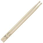 Vater 5A Power Hickory Acorn Wood Tip Drumsticks Pair Front View